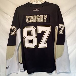 Sidney Crosby Pittsburgh Penguins Reebok Black & White Women’s Hockey Jersey XL
